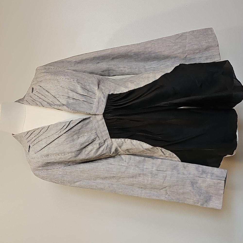 Ryu blazer stripped linen blend size  small